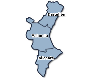 mapa comunidad valenciana